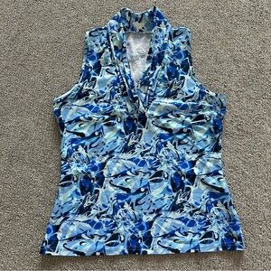 Tzu Tzu Blue Fitted Tank Top Size Small‎